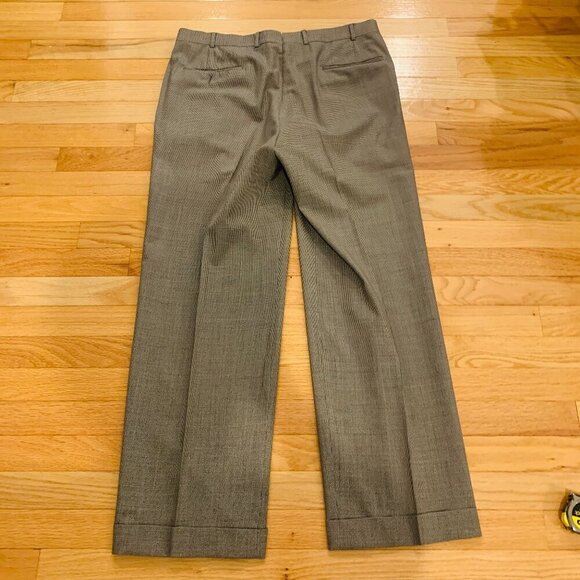 Brooks Brothers Mens Tan Classic Houndstooth Wool 2 Piece Suit 43R Jacket - Picture 16 of 16